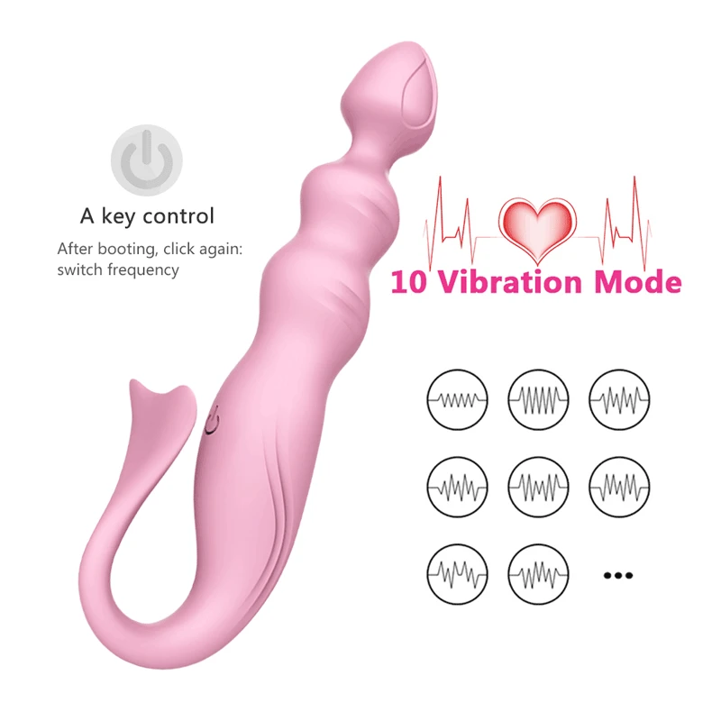 Mermaid Vibrator Female Clitoral Stimulation Massager Sex Toys Anus Butt Plug Rechargable Realistic Dildo Vibrator Adult Goods