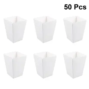50pcs Rose Gold Popcorn Paper Boxes Popcorn Carton Foldable Chicken Cartons