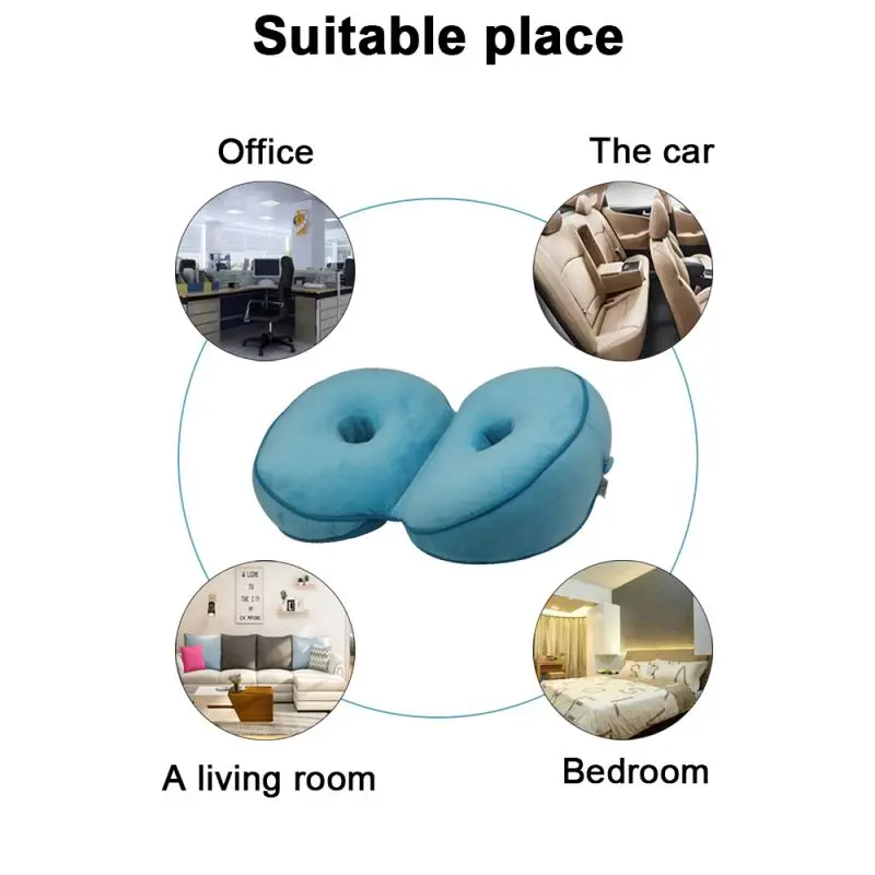 Multifunctional Seat Cushion Filling Memory Foam Double O-shaped Hollow Design Seat Cushion For Hip Lift Sciatica Pain Relief