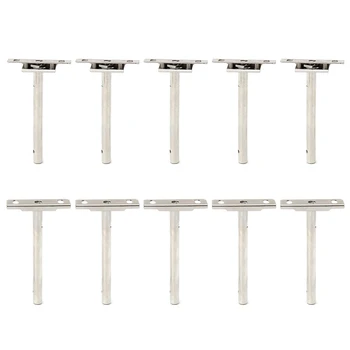 

10 Pcs Heavy Duty Tool Floating Wall Mount Shelf Support Metal Bracket 5 Inch for 20-30Mm Shelf Thickness for Bookcases
