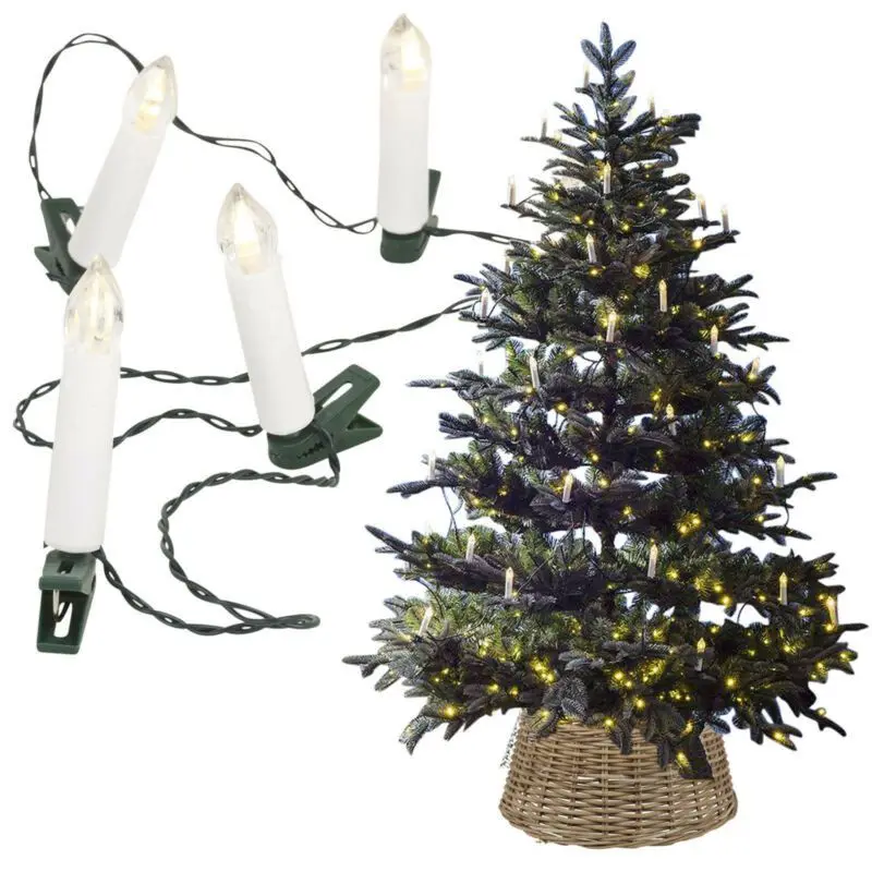 

20PCS Creative String Lights Warm White LED Clip On Candle Christmas Tree Indoor Happy Birthday Wedding Romantic Decoration