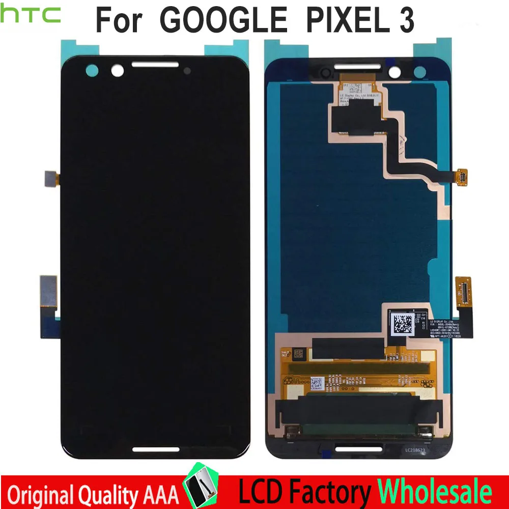 Замена для Google Pixel 3 ЖК-дисплей сенсорный экран дигитайзер панель Полная сборка совместима с Google Pixel 3 G013A 5,5"