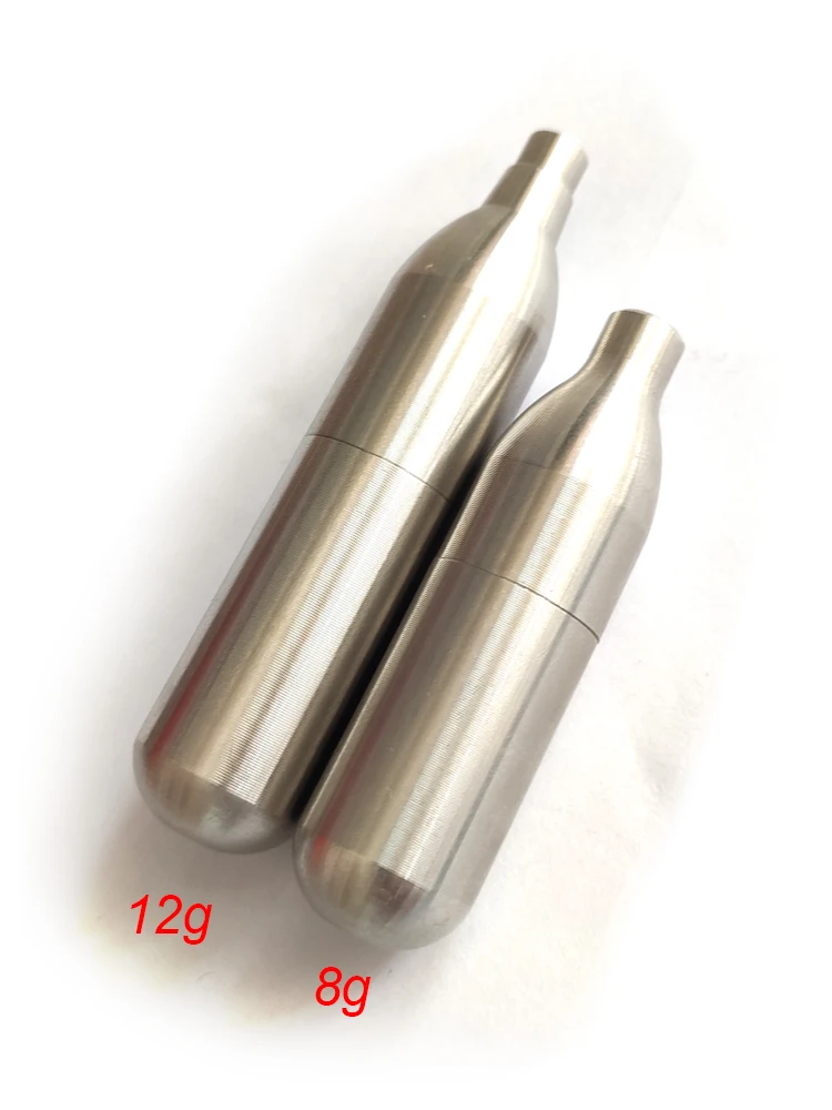 Cartucho De CO2 Recargable De 12g, Acero Inoxidable, Para Inflar Neumáticos De Bicicleta, Balones Y Máquinas De Cerveza