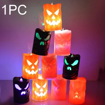 

Halloween LED Pumpkin Candle Light Home Festival Decoration Holiday Lighting Multifunctional Smokeless Light