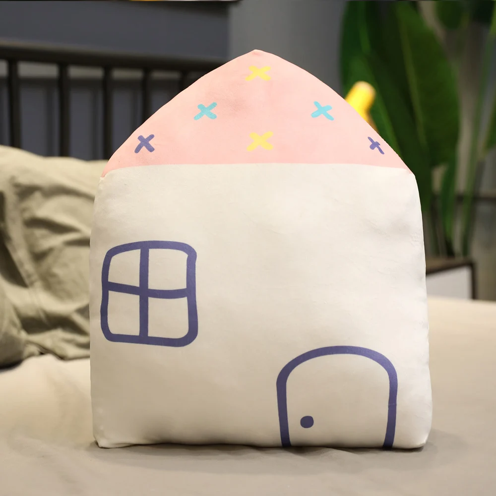 Горячая Huggable 3D подушка в форме дома мягкая плюшевая подушка домашний диван автомобильное кресло спальня Ребенок спокойный сон мягкие игрушки украшение комнаты - Цвет: as picture