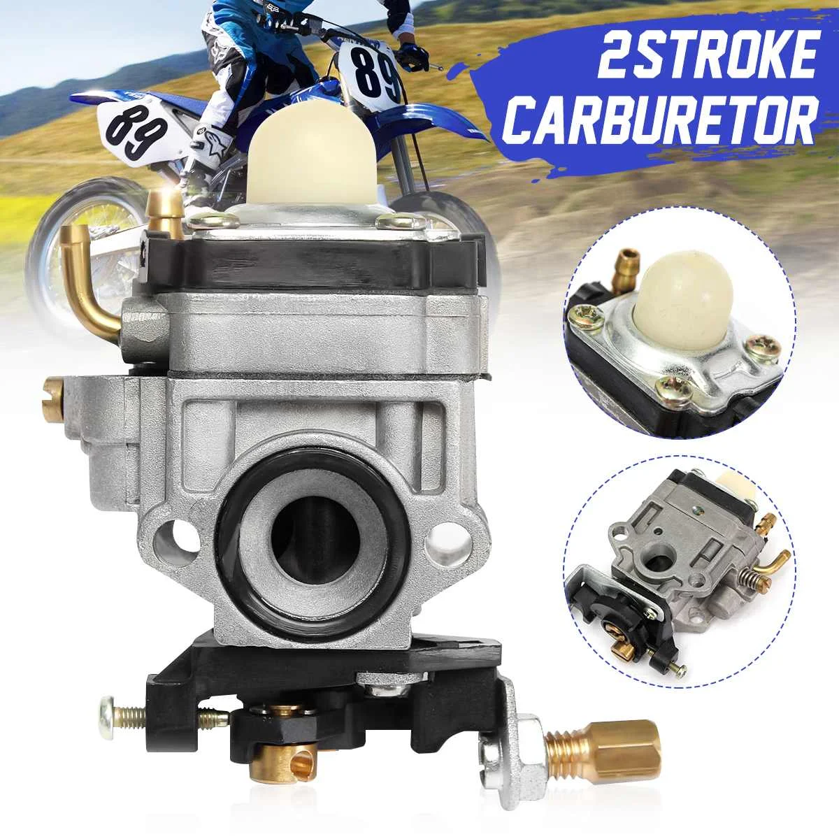 11 мм Carb сжимной насос карбюратора для 43 47cc 49cc 50cc 2-х тактный мини-Чопперы с квадроциклов карманный велосипед