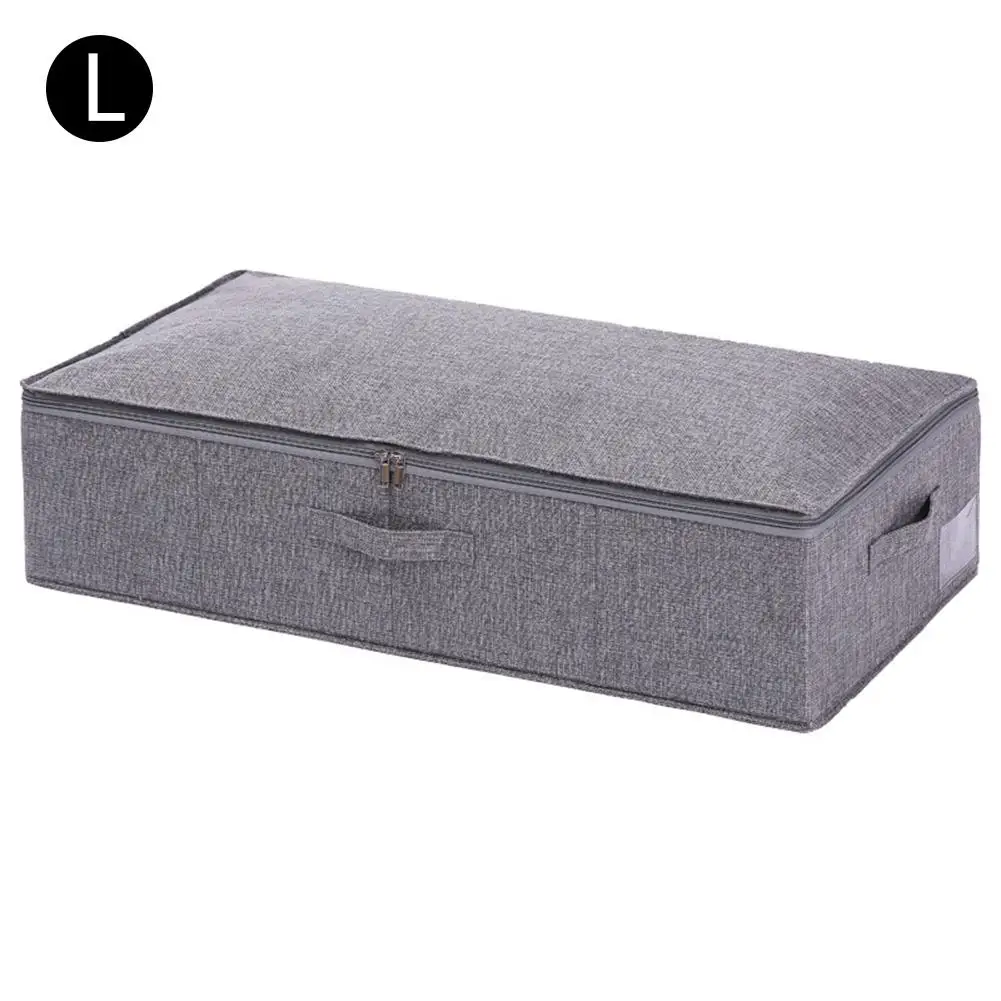 

Quilt Under Bed Storage Box Fabric Folding Clothes Moisture-proof Finishing Box With Lid Large Capacity Organizer
