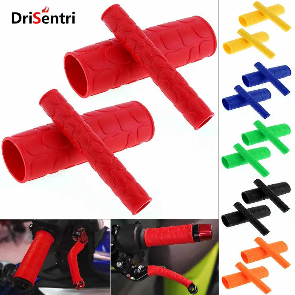 

1 Pair 106 MM Soft TRP Motorcycle Handle Grips with Pattern and 2 Pcs Handbrake Covers for Motorcycle New Listing