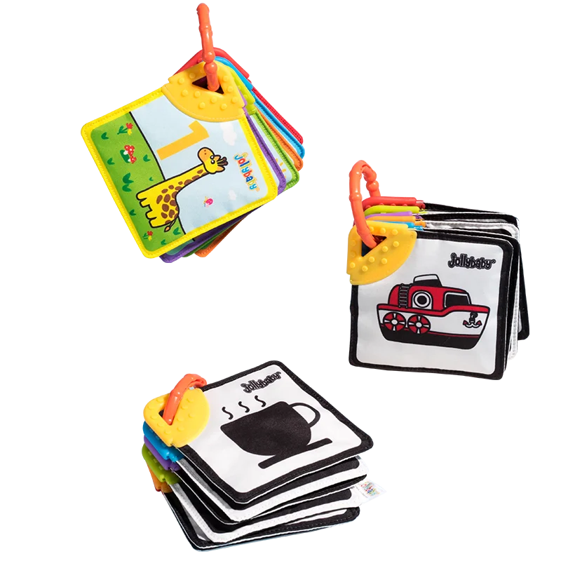 Jollybaby Black And White Crinkled Filled Pages Education Toy Cloth