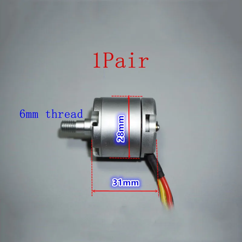 

1Pair Fixed Wing Brushless Motor 2216 1000KV CW CCW Thread Mini Motor 28x31mm DIY Spare Parts for RC Multi-rotor Drone