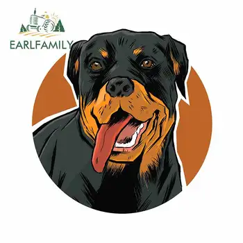 

EARLFAMILY 13cm x 12.5cm For Rottweiler Fashion Car Stickers Vinyl Car Wrap Decal DIY Anime Waterproof Sunscreen Decoration