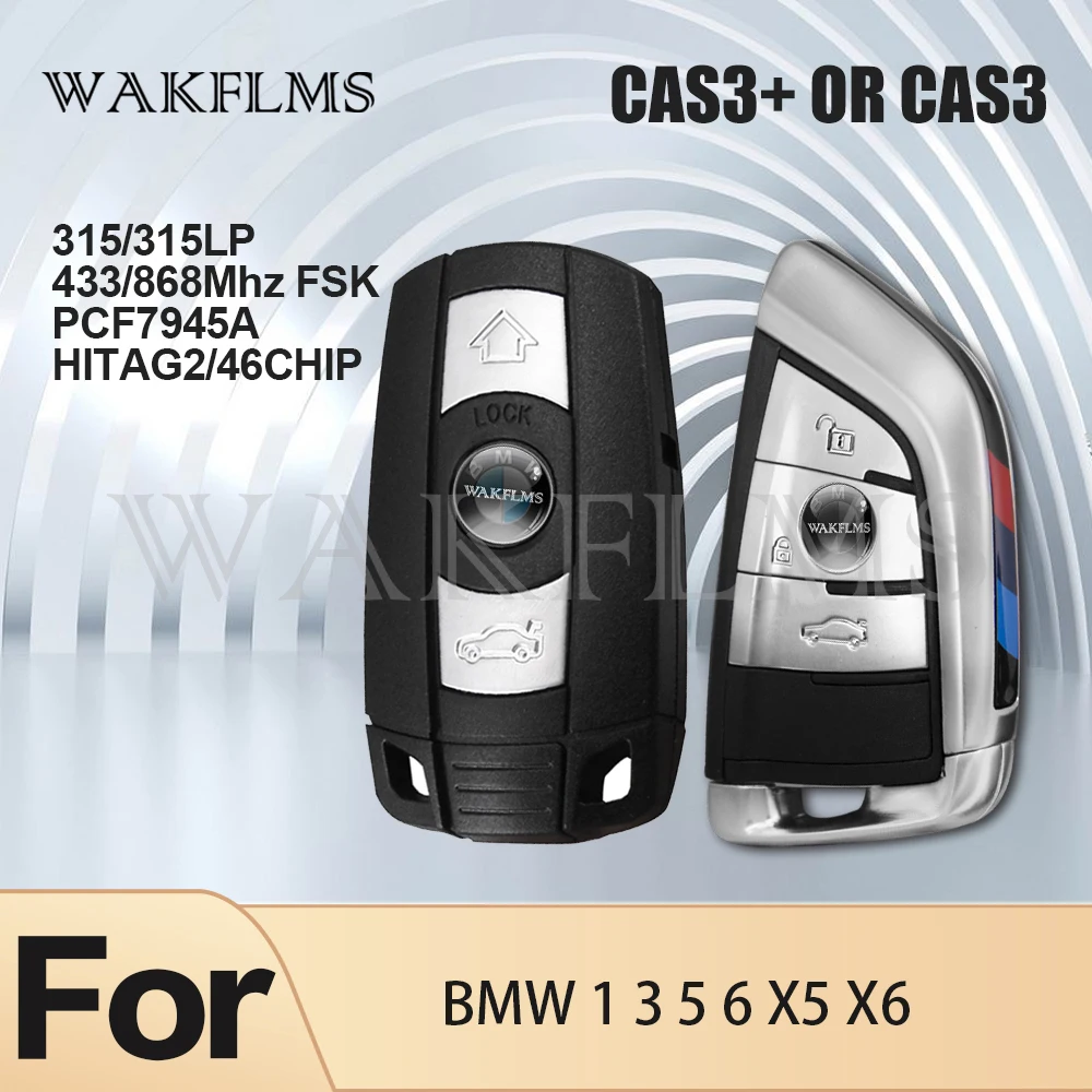 3 Buttons Remote Key 433MHz 315MHz 315LP MHz 868MHZ for BMW 1 3 5 6 Series X1 X6 Z4 E60 E70 E71 E91 E92 2004-2015 CAS3 CAS3+
