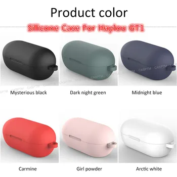 

Silicone Case For Haylou GT1 Earphone Headset Protective Cover with Anti-lost Buckle For Haylou GT1 Plus Bluetooth Headset Cases