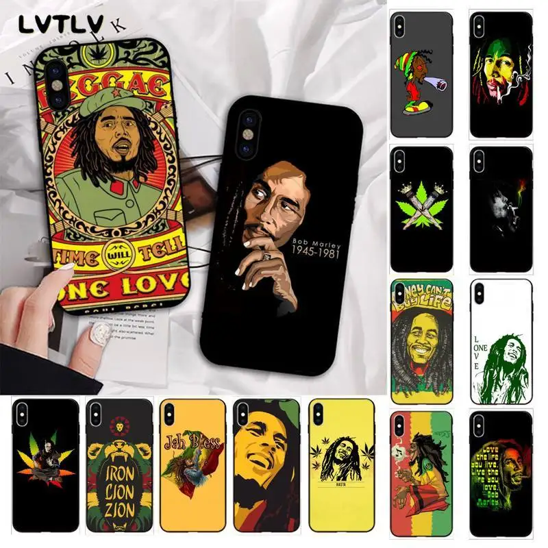 Роскошный чехол для телефона Reggae Bob Marley DIY iPhone 13 11 pro XS MAX 8 7 6 6S Plus X 5S SE 2020 XR |