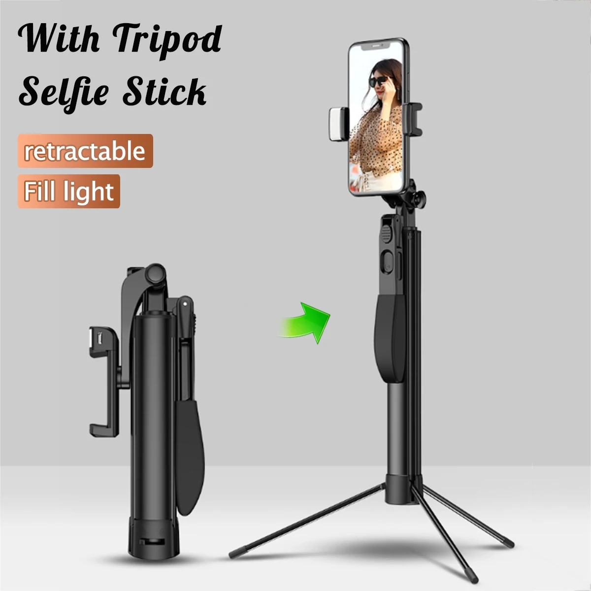 Детская одежда на рост 80, 110/160 см новые Беспроводной bluetooth selfie Stick 3 в 1 раздвижной поративный монопод, мини-штатив с bluetooth пульт дистанционного спуска затвора palo selfie