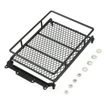 

T-Power Metal Roof Rack Luggage Carrier with 4 Lights Bar for 1/10 RC Car Rock Crawler HIP CC01 AXIAL SCX10 RC4WD D90 Model Accs