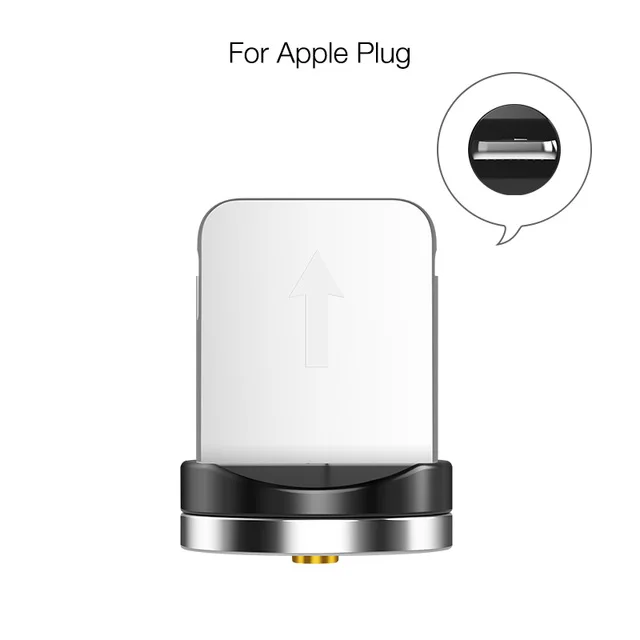 Plug for IOS CAFELE светодиодный магнитный usb-кабель с магнитной вилкой USB type C Micro usb IOS разъем для iPhone Xs Xr X 8 7 6 Plus 5 SE huawei xiaomi samsung - Цвет: Plug for IOS