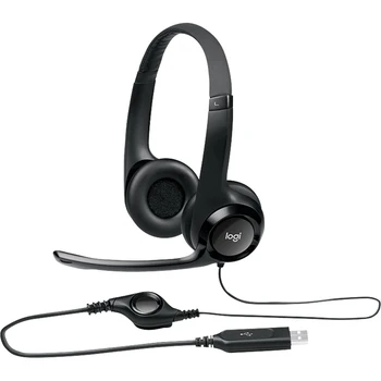 

Logitech H390 Over-ear Stereo Headphones Wired Headset with Microphone Wire Control Hands-free Calling Gaming Wired Headsets