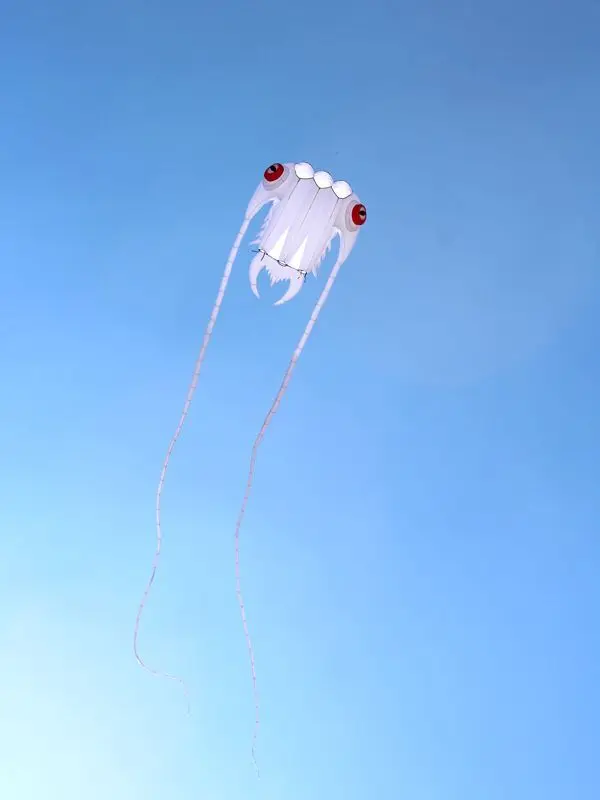 Высокое качество 3D Белый трилобит мягкий надувной змей для audlts большой Рипстоп нейлон кайт атлет