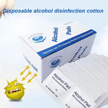 

100pcs/bag Disposable Alcohol Prep Swap Pad Wet Wipe for Antiseptic Skin Cleaning Care Jewelry Mobile Phone Clean