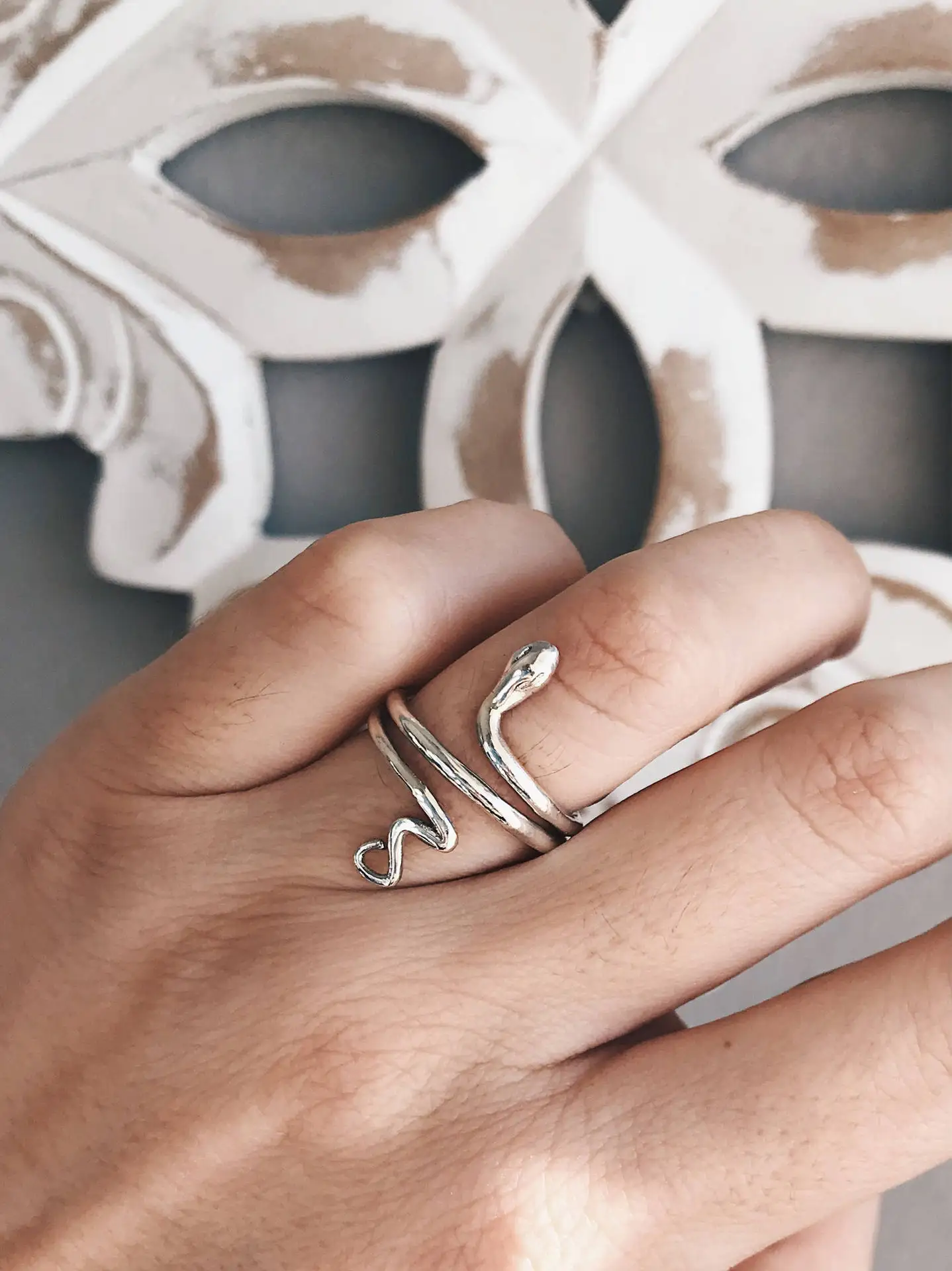 Открытое серебряное кольцо из нержавеющей стали, Винтажное кольцо в форме змеи, кольцо в форме кобры, мужское кольцо в стиле панк, локомотив, рок, ювелирное изделие