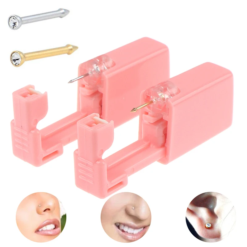 Одноразовый безопасный стерильный прибор для пирсинга в носу нержавеющая сталь