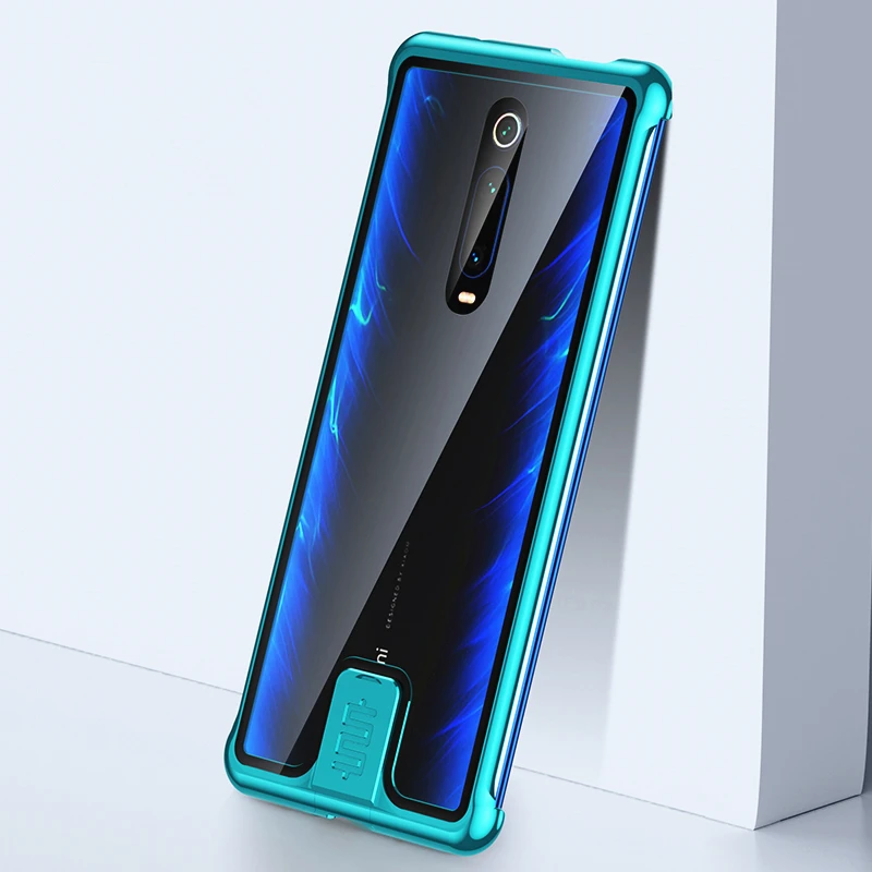 Зеленый Чехол OMEVE для Xiaomi mi 9 T, безрамный металлический бампер и задняя крышка из закаленного стекла для Xiao mi 9T Pro/Red mi K20 K20 Pro, чехол для телефона - Цвет: Зеленый