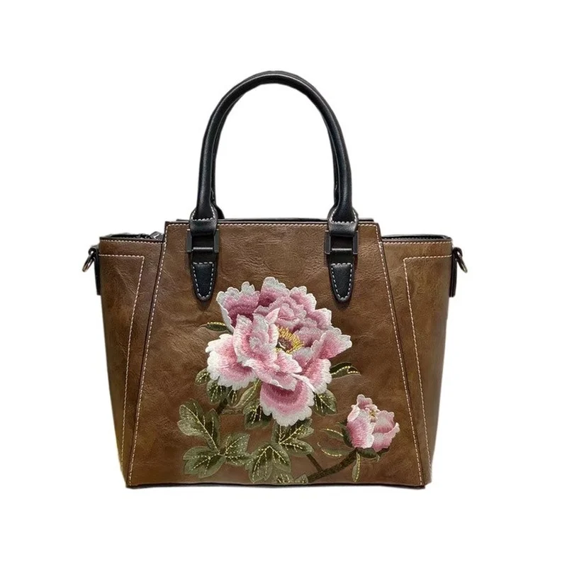 Bolso de mano con bordado de chino para mujer, bolso de hombro con personalidad salvaje, diseño Original auténtico - AliExpress