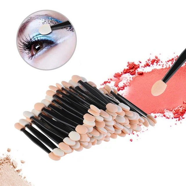5/30/50/100PCS Eyeshadow Brush Dual Sided Sponge Nylon Sets Make up Eye Shadow Brushes For Cosmetic Applicator Makeup Tools Hot