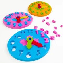 Horloge enseignement maternelle Montessori pour enfants, aides pédagogiques, jouets mathématiques, manuel bricolage eva, éducation précoce de bébé,