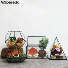 Креативная Геометрическая стеклянная крышка для теплицы, микро Ландшафтные цветы, увековеченные суккуленты, ювелирные изделия, домашняя мебель