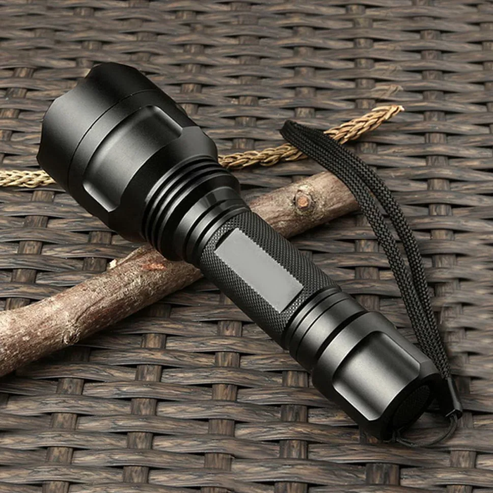 Портативный C8 CREE XM-L T6 белый/зеленый/красный светодиодный тактический фонарь 18650 аккумулятор фонарь для охоты высокого качества luz