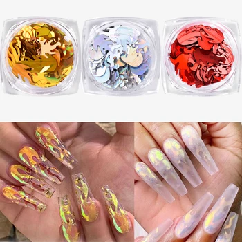

Nail Art 3D Decorations Holographic Sparkling charms ozdoby do paznokci Colorful Nail Art Tools DIY Design Nail Art Decorations