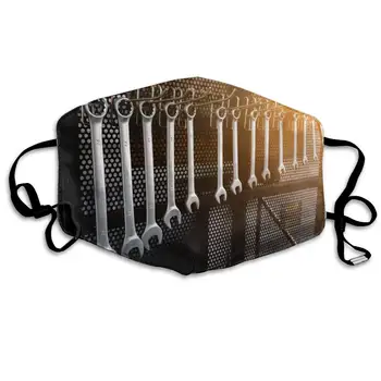

Personality Anti Dust Mouth Face Masks - with Adjustable Straps Reusable Washable - Fashion for Cycling for Men Women Wrench