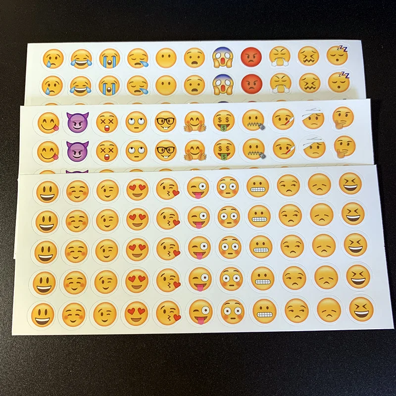 

Creative smiley face stickers stickers Emoji stickers Mini expressions mobile phone diary decoration 3 sheets