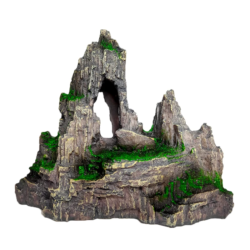 Ornaments Landscaping Simulation Rockery decoration Artificial Resin Rockery Aquarium Stone Moss fish live Aquarium accessories fish tank ornaments mini landscape ornaments fish tank decorations aquarium ornaments