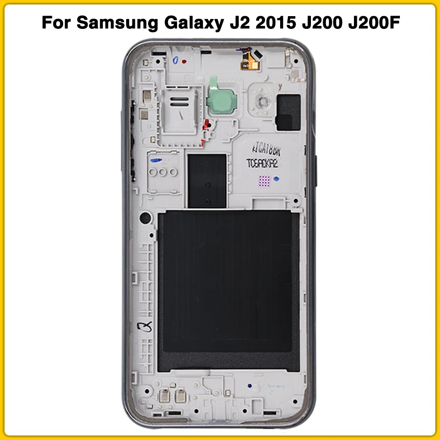 J200 полный корпус чехол для Samsung Galaxy J2 2015 J200F J200G батарея задняя крышка Дверь +