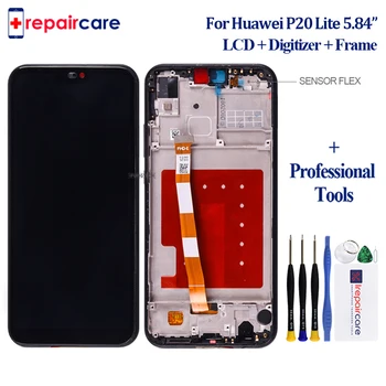 

Free Tools Original LCD Black 5.84'' For Huawei P20 lite/Nova 3e LCD Display+Touch Screen Digitizer Assembly+ Frame 5pcs/lot