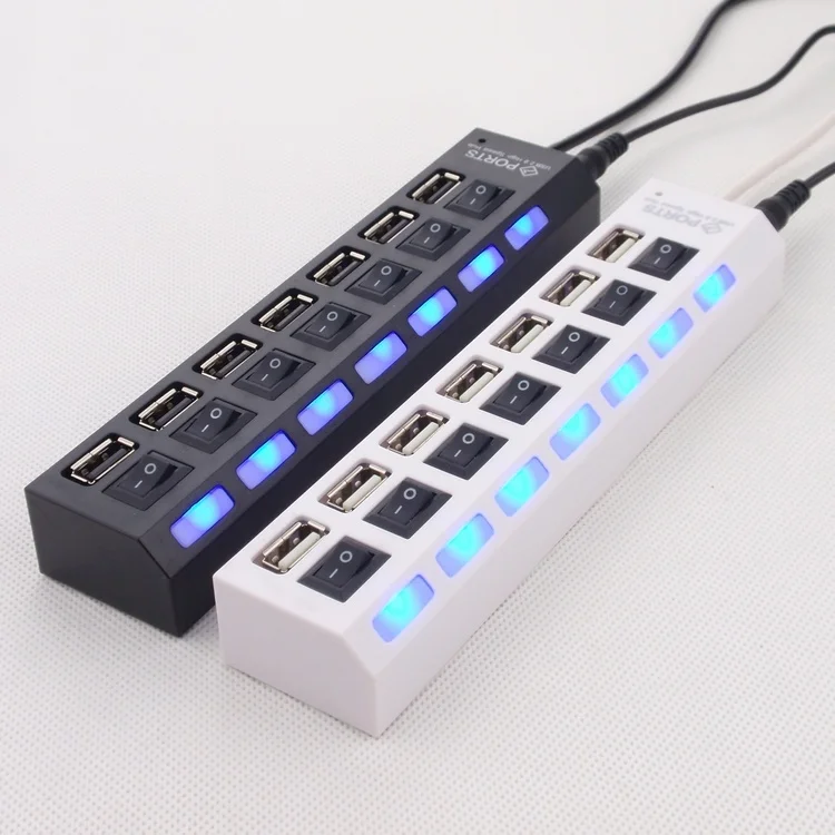 Высокоскоростной usb seven с раздельным переключателем Расширенный концентратор волок семь 7 рот кабель seperater движущийся жесткий диск