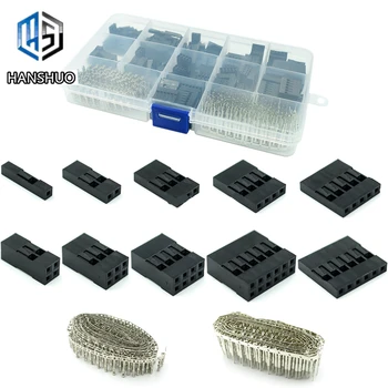 

620pcs Dupont Connector 2.54mm, Dupont Cable Jumper Wire Pin Header Housing Kit, Male Crimp Pins+Female Pin Terminal Connector