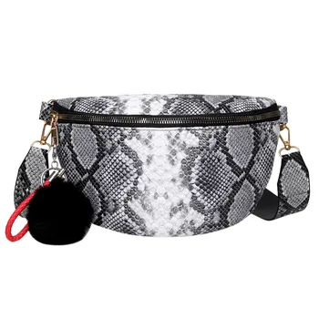 

2020 New Fanny Pack Women Waist Belt Bag Serpentine Vintage Waist Bags Girl Fashion Bum Pouch Phone Leather Chest Packss