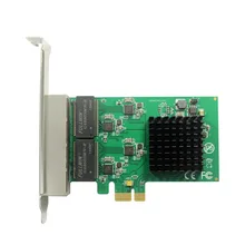PCI-Express 4-портовый серверный адаптер Gigabit Ethernet сетевой карты 10/100/1000 Мбит/с RTL8111 Чипсет