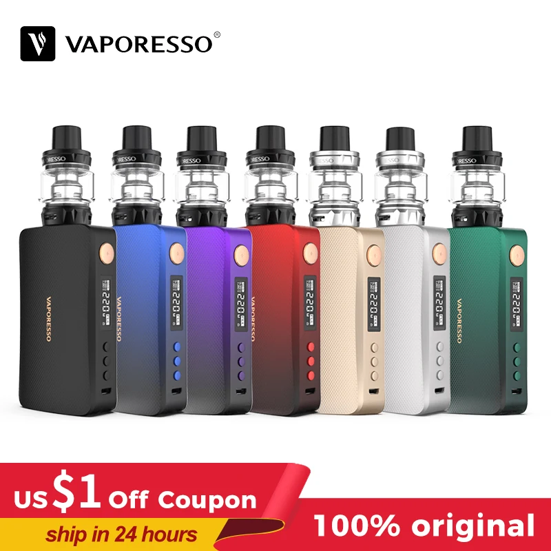Vaporesso GEN Vape Kit 220W Box Mod 8ml Capacity SKRR S Tank dual 18650 battery electronic cigarettes | Электроника