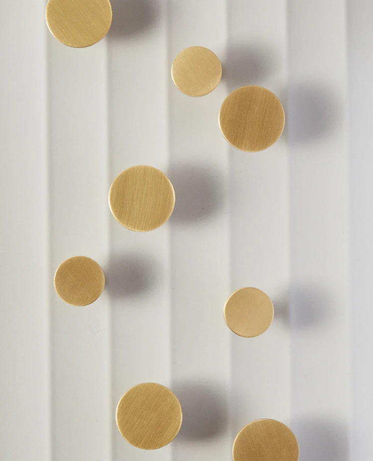 Круглые латунные ручки для кухонного шкафа ящика ручка коридора простая Золотая