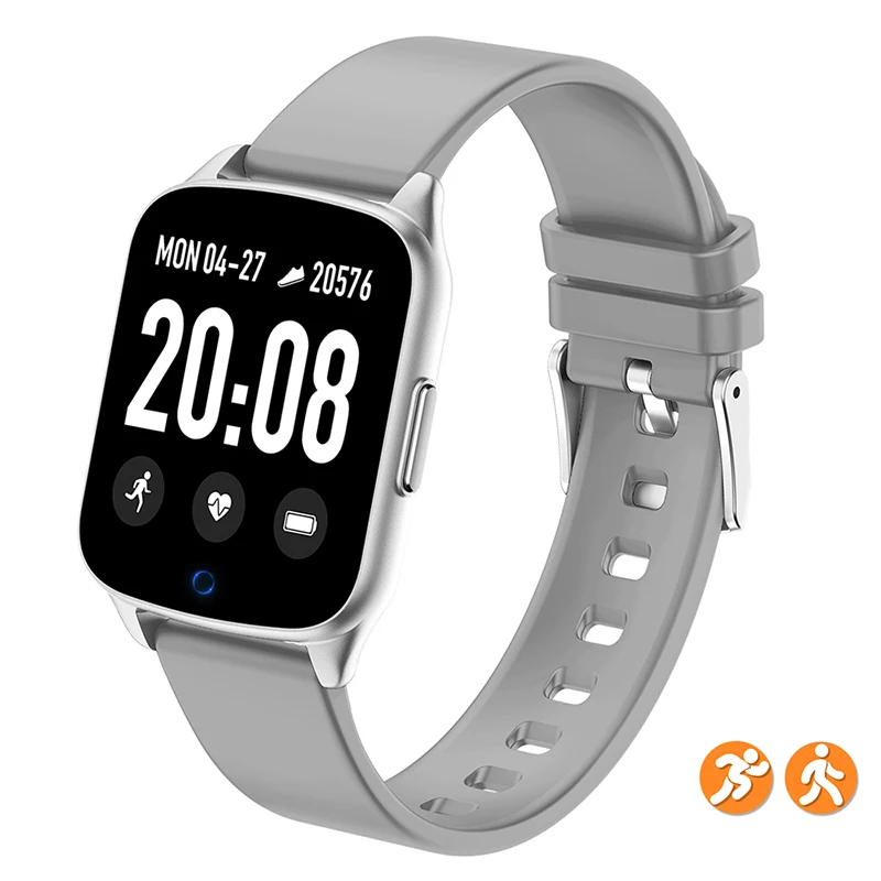Gray Женские Смарт-часы Heart Rate Ftiness трекер Шагомер женские Bluetooth Smartwatch кровяное давление сообщение вызова для Android IOS - Цвет: Gray