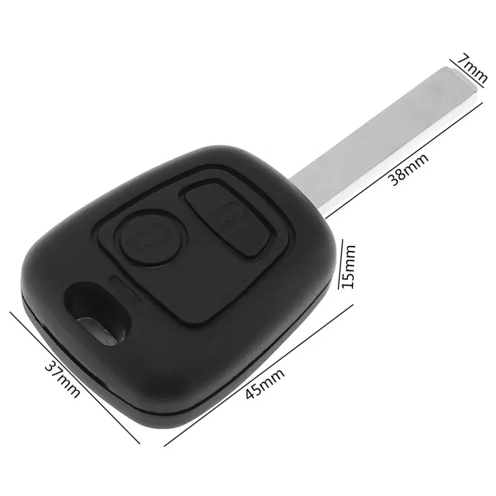 433 МГц 2 кнопки без ключа дистанционного авто Брелок оболочка с чипом и VA2 Uncut Blade
