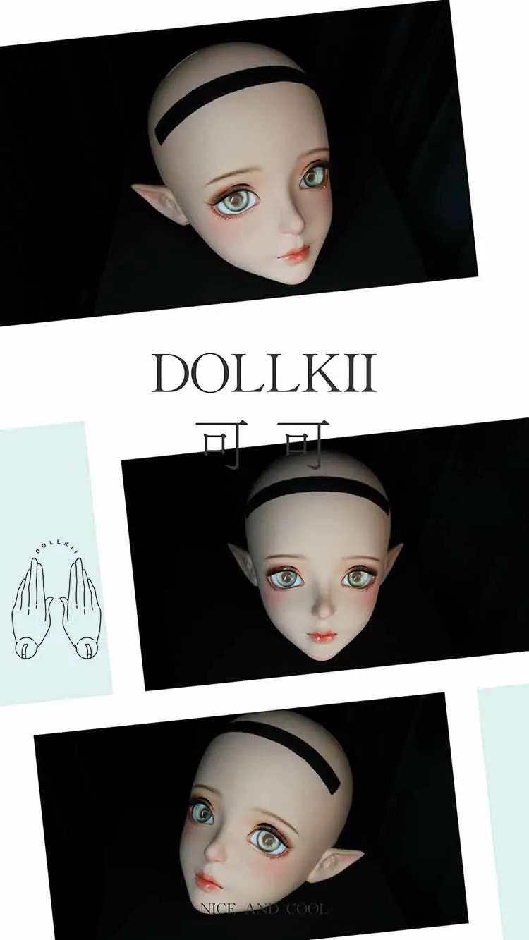 Dollkii 19) Женская Девушка кремнезема смола косплей BJD переодевание крест кигуруми Голова маска Аниме ролевые игры вечерние кукла Трансвестит маска