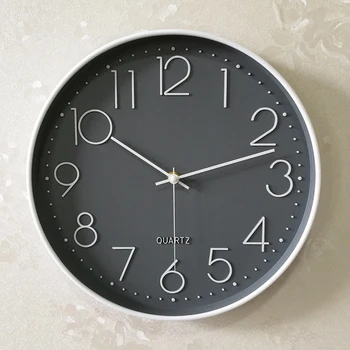 

Mute Digital Round Wall Clocks Living Room Home Decor Watch Wall Clock Kitchen Decoration Duvar Saati Vintage Home Decor B50