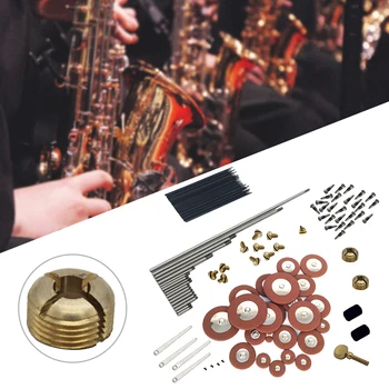 

Maintenance Woodwind Instrument Metal Needle Complete Key Shaft Blanket Column DIY Saxophone Pad Durable Alto Sax RepairTool Kit