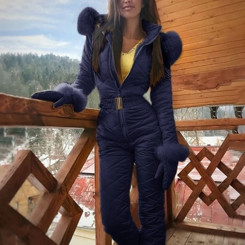 Теплый дышащий женский зимний теплый зимний комбинезон, уличные спортивные штаны, лыжный костюм, водонепроницаемые брюки, модная одежда